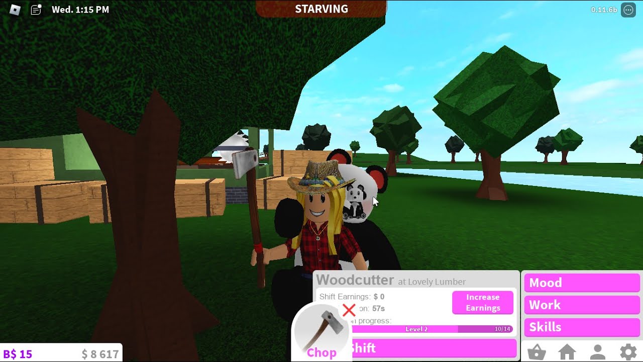 Rating the woodcutter job in Bloxburg (roblox) YouTube
