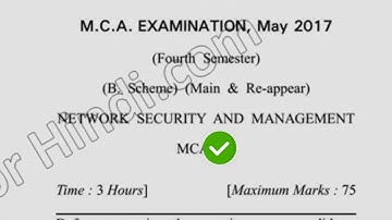 2017 Dcrust MCA 4th Sem Network Security & Management Question Paper