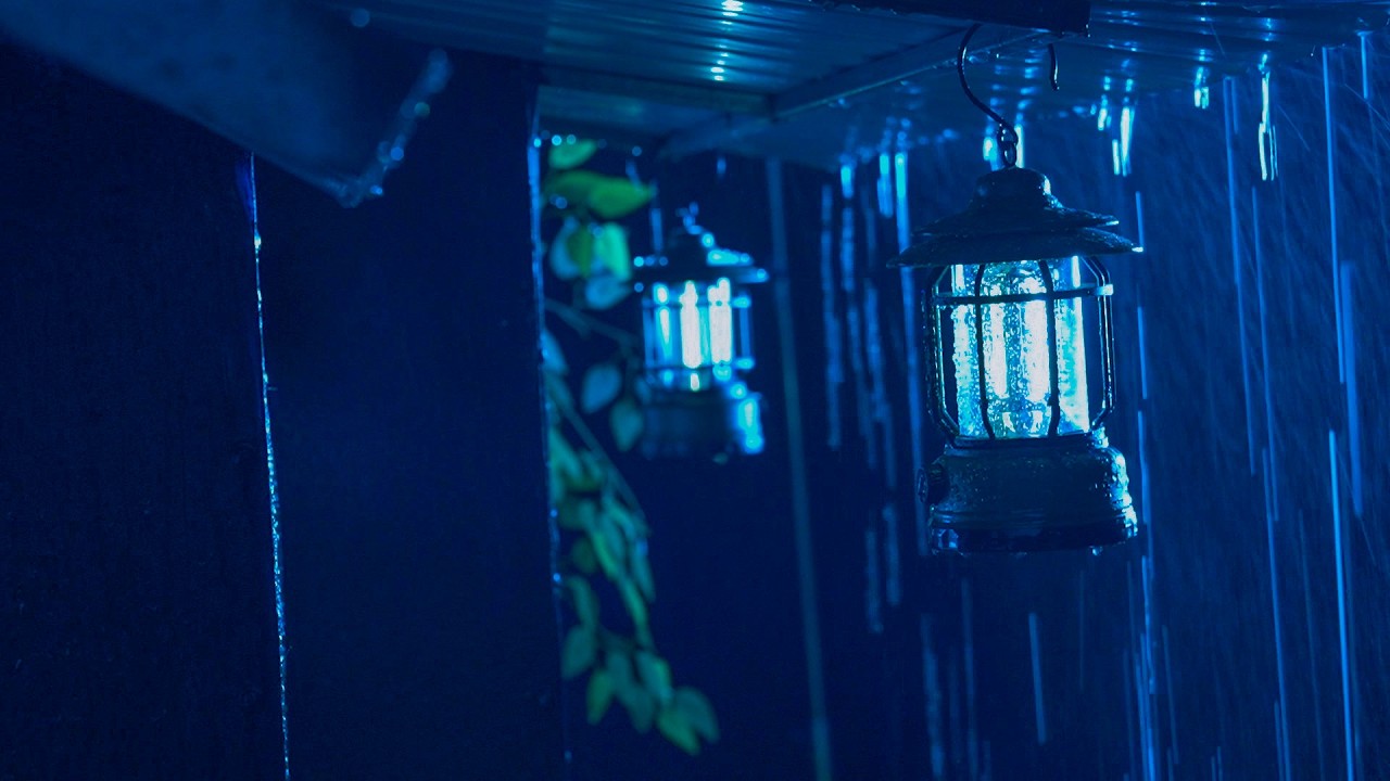 Cure Sleepless Nights with Intense Rainstorm and Powerful Thunder on a Tin Roof After Dark