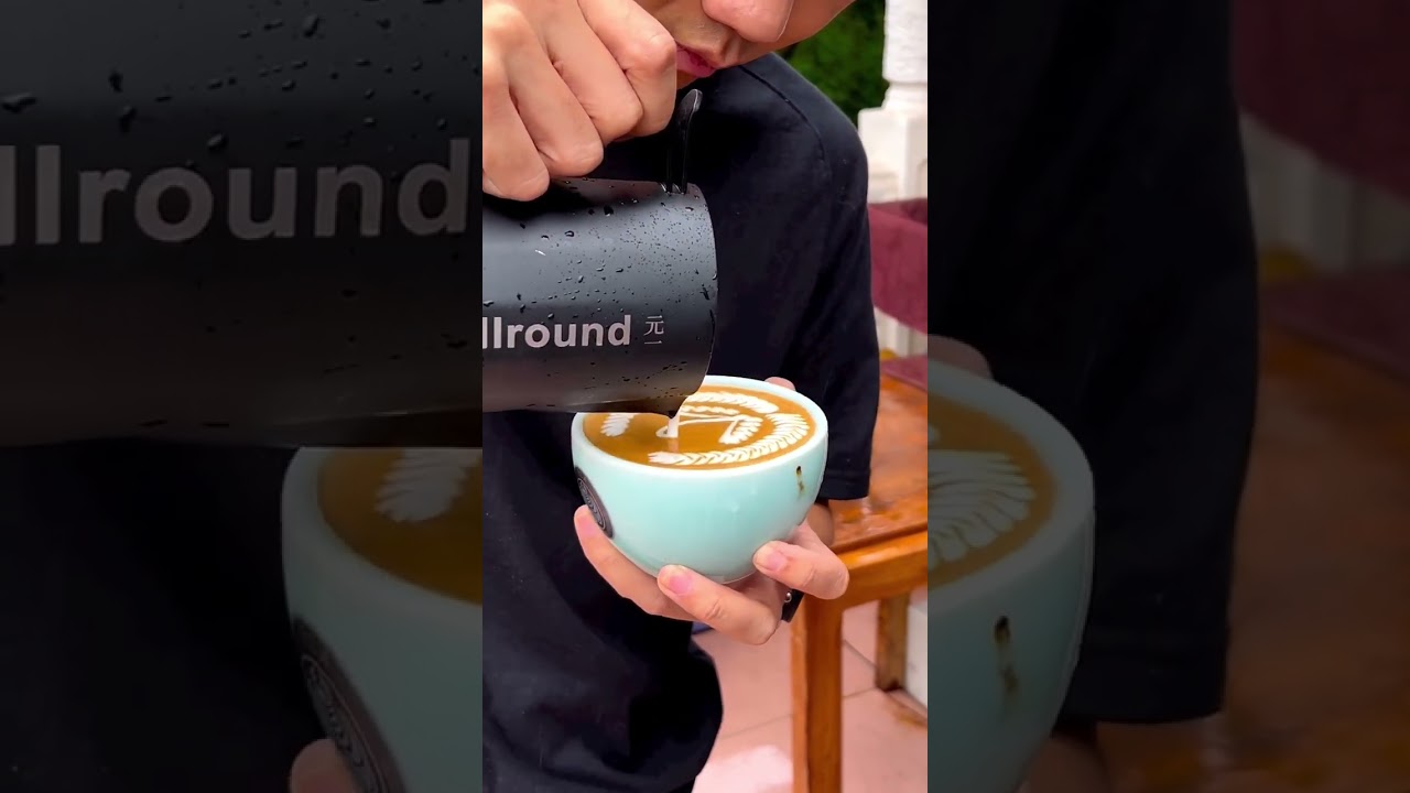 Latte Art Challenge bajo la lluvia por z kings #baristaskills