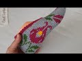 YENİ LALE MODEL TUNUS PATİK YAPILIŞI/BAŞTAN SONA SESLİ ANLATIM/#easycrochet #cricket #tunusian