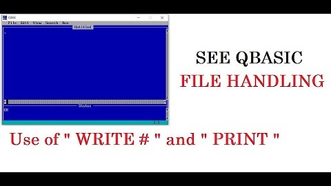 (Lesson 1) Use of write# and Print# #QBASIC #BASIC #QB64 #FILE_HANDLING_IN_QBASIC #SEE