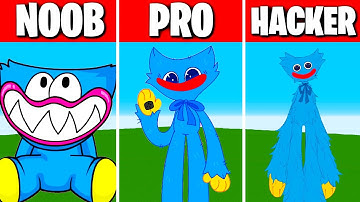 NOOB VS PRO VS HACKER Huggy Wuggy Minecraft Pixel art