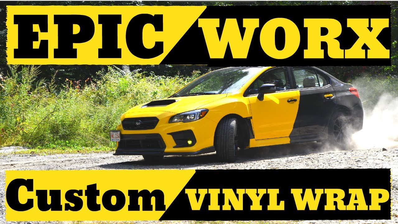 2018 Subaru WRX Custom Vinyl Wrap done by EPICWORX/Avery supreme gloss black and gloss yellow