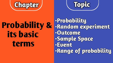 Probability & its basic terms | Probability | Maths Side