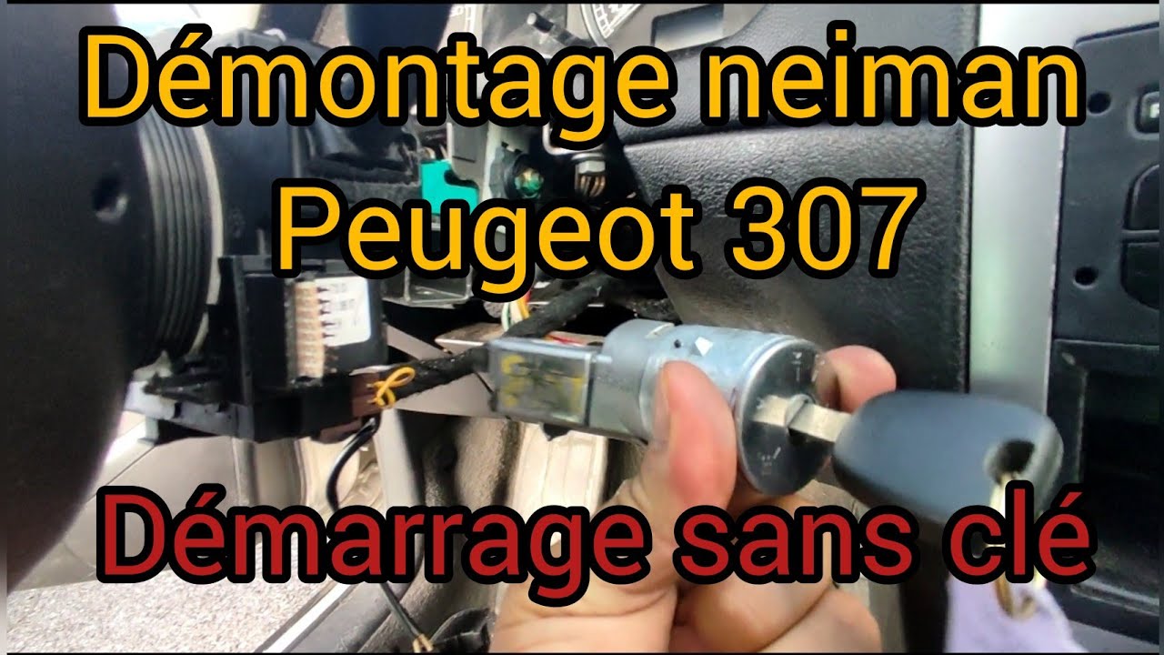 démarrage voiture sans clé 307 sw #demontage_neiman_Peugeot_307SW  #سوق_السيارات_المستعملة 