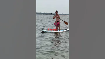 Paddle Board Wipe Out Fail Sup Lake 