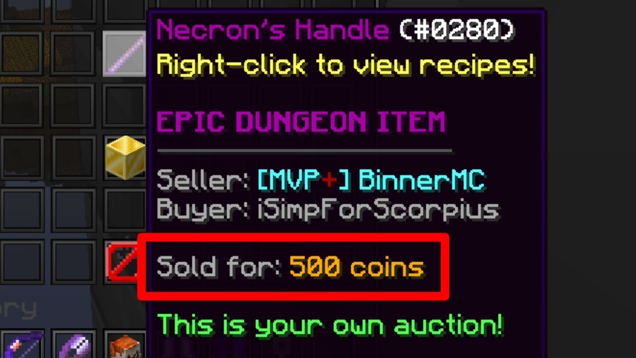 I DROPPED NECRON's HANDLE hypixel skyblock YouTube