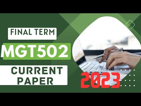 mgt502 final term paper 2023