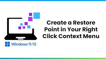 Create a Restore Point in Your Right Click Context Menu | Now Get Ahead of PC Crashes