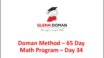 Glenn Doman 65 Day Math Program - Day 34 (Numbers 59 to 68) and Multiplication with only Answer card