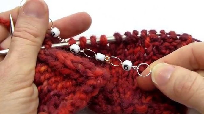 Plastic Knit Counter Knitting Crochet Stitch Marker Row Counter - 5 Large  Size and 5 Small Size - Blue and Red