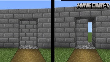 My Smooth Brick Wall Door in Minecraft Bedrock Edition Using Command Block And Resource Pack