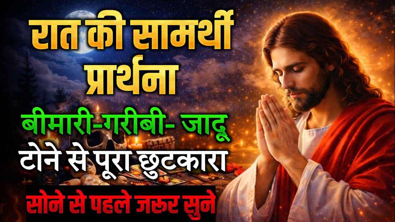 रात की सामर्थी प्रार्थना जादू टोने-बीमारी से पूरा छुटकारा 🔥 Powerful Night Prayer