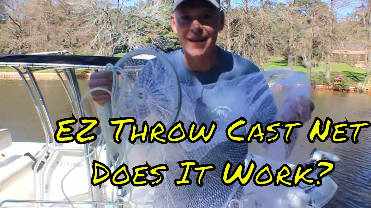 How To Throw A 4 foot Cast Net - EZ Throw Cast Net #Bait, #castnet,  #Fishing 