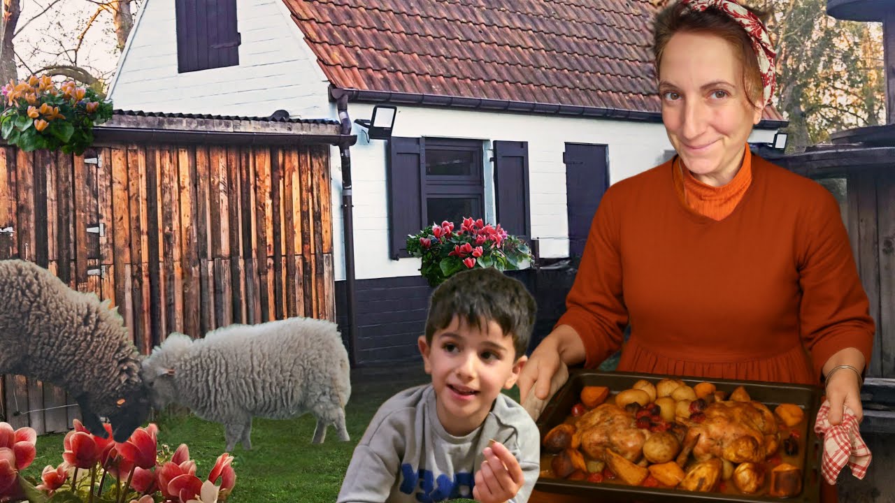 Preparo el jardín para  una tormenta 🍃 cocino al horno y charla con pipas 💫 silent vlog/village life