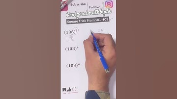 Square trick 101 to 109 #squaretrick #wizardmathbydk
