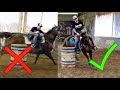 TEACHING A BEGINNER TO RIDE FAST HORSES (funny)
