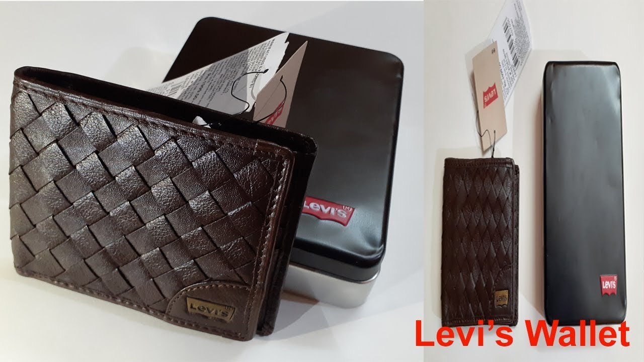 levi's leather wallet price