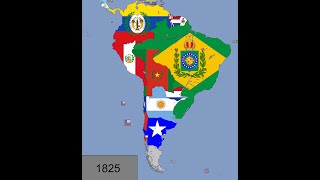 : South America: Timeline of National Flags: 1450 - 2021