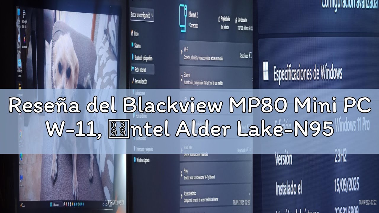 Reseña del Blackview MP80 Mini PC W-11, Ιntel Alder Lake-N95(hasta 3.4GHz,15W), 16GB LPDDR5 512GB SS