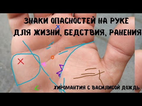 Знаки опасностей на руке, кресты, звезды, квадраты, точки, разрывы. Хиромантия/Россия/Украина 2022