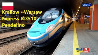#POLAND High Speed Express Train - Pendelino - Krakow to Warsaw - IC 3510 - June 2022 🇵🇱