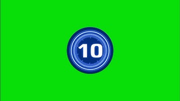 10 Second Timer Countdown with Sound in Green Screen for Educational Video | No Copyright|