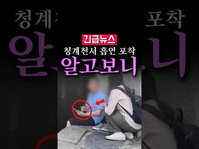 (속보) 청계천서 대놓고 흡연, 알고보니...