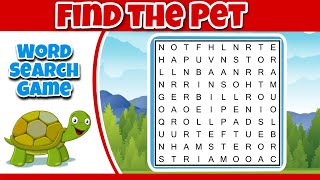 Pet Word Search Game | Can you find all the pets? | Child friendly puzzle game screenshot 4