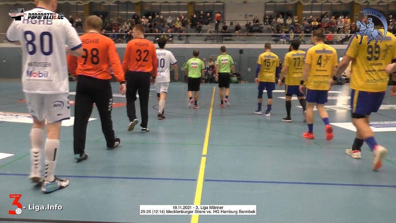 25:25 (12:14) Mecklenburger Stiere vs. HG Hamburg Barmbek - 19.11.2021
