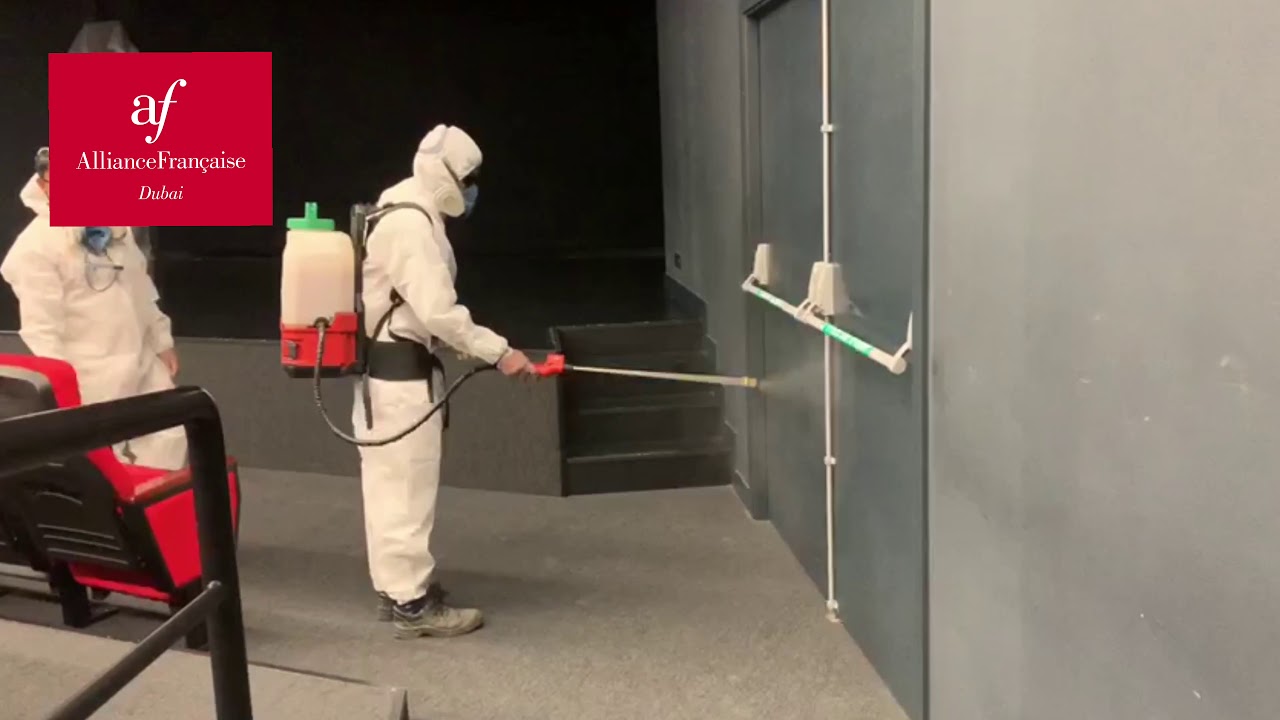 Your safety is our priority! Alliance Française Dubai disinfection & sterilization.