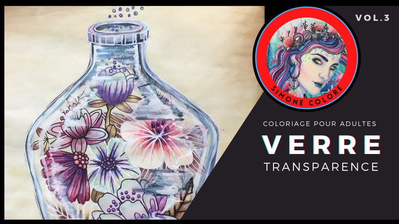 [Tuto] Effet de VERRE et la TRANSPARENCE ❣️ Coloriage pour adultes ❣️