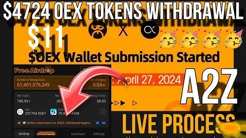 Create New Wallet For Withdrawal OEX?|| OEX Mining New Update || OEX Withdrawal Address Link Satoshi