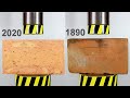 Hydraulic press vs old and modern bricks