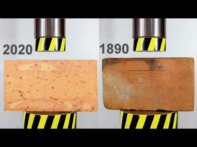 HYDRAULIC PRESS VS OLD AND MODERN BRICKS class=