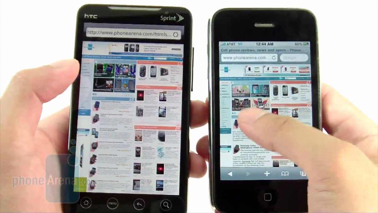 HTC EVO 4G and Apple iPhone 3GS: side by side