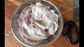 Easy way of cleaning lamb tripe/Boti/Lamb stomach without lime,bleach & soda.