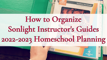 HOW TO ORGANIZE SONLIGHT INSTRUCTOR