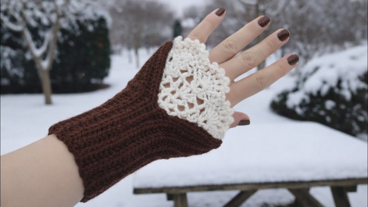 Kışlık Parmaksız Eldiven Yapımı / Vintage Model Kolay ve Şık !