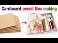 Cardboard box pencil box Diy/Cardboard reuse craft ideas/craft tamil
