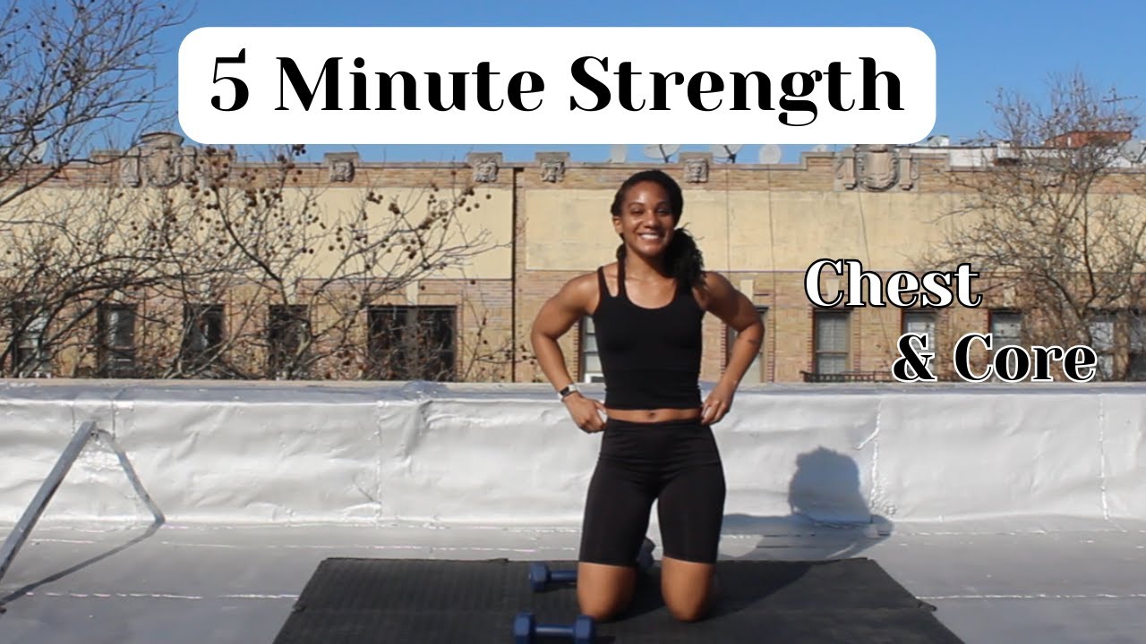 5 Minute Upper Body Strength | Chest & Core - YouTube