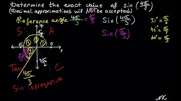 Determining exact value of sin(4pi/3)