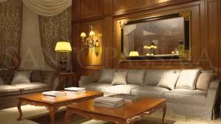 Boiserie living room and stair Santo Passaia
