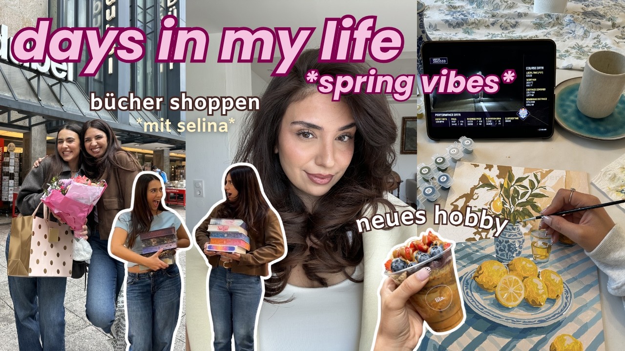 wir gehen bücher shoppen, mein neues hobby, acai bowl taste test  *spring vibes* ✨ days in my life 💖