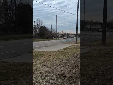 Pickering Fire Truck Rolls Through Finch Avenue In Pickering Ontario 03/30/26