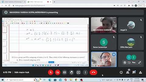 Week 4 interaction session-Introduction to Abstract and Linear Algebra(NPTEL)