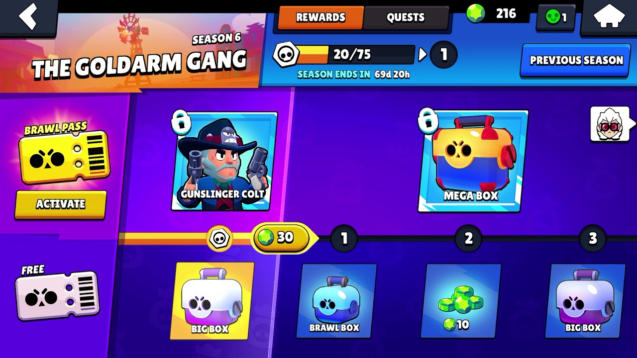 Buying the Season 6 Brawl Pass