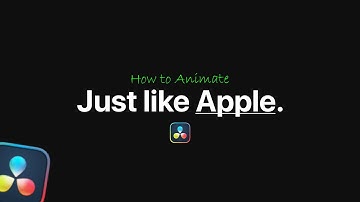 How to animate text Just like Apple in Davinci Resolve | Full Tutorial |