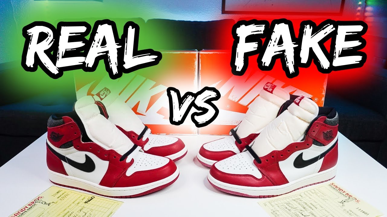 ⚠️REAL vs FAKE (REPLICA,UA) JORDAN 1 CHICAGO LOST AND FOUND 2022⚠️ ...